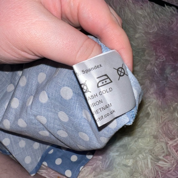 Vintage Collectif Sky Blue Polka Dot Midi Dress - Picture 7 of 10